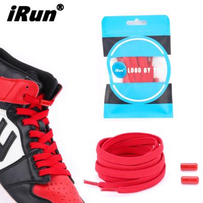 China Irun Round Multicolor Lazy Shoe Laces No Unting Elastic Sports Flat Nylon Lace With Metal Revoving Cap Buckle for sale