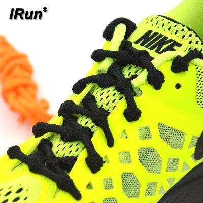 China Round Irun (MOQ: 100 pairs) need no elastic tie laces with knots - running shoe no laces elastic lazy laces for sport triathlon for sale