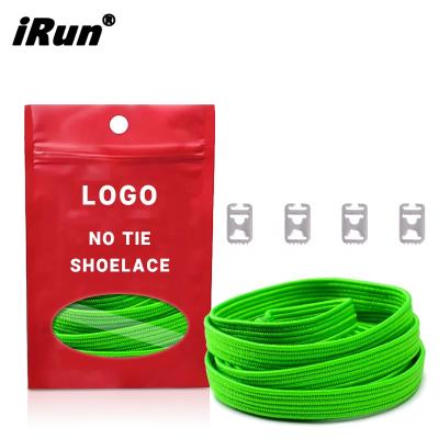 China Quality 8mm Flat Elastic Flat Elastic Laces Irun Laces Patients Expandable Runners No Tie Laces With Customized Packing Service for sale