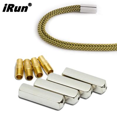 China Printed MOQ: 100 PCs - 20mm Rectangle Metal Ferret Tip Laces For Trainer Sports Shoe Laces - Customized Package/Color/Logo Aglets for sale