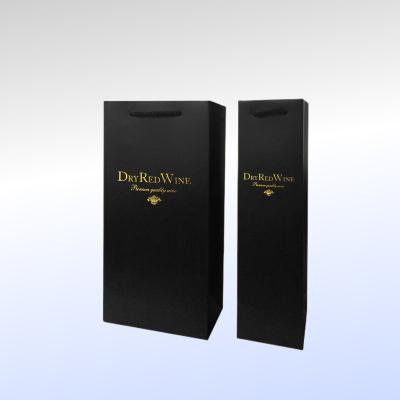 China Recyclable Custom Printing Your Logo Retail Paper Brown Natural Luxury Handheld Wine Gift Shopping Paper Bag for sale