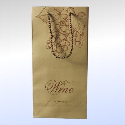 China High End Single and Double Black Recyclable Champagne Beer Wine Bottle Red Wine Bag Retail Paper Wine Gift Gold Paper Bag High End Bag for sale