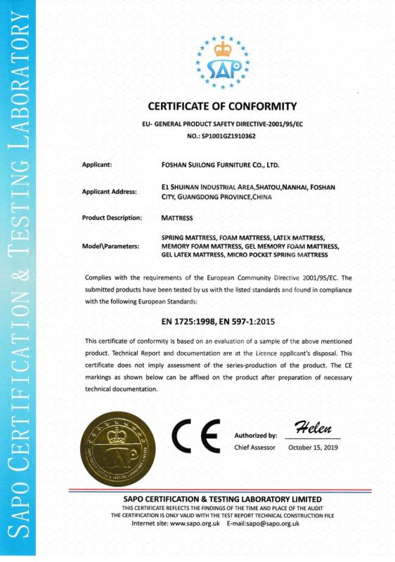 CE - Foshan Suilong Furniture Co., Ltd.