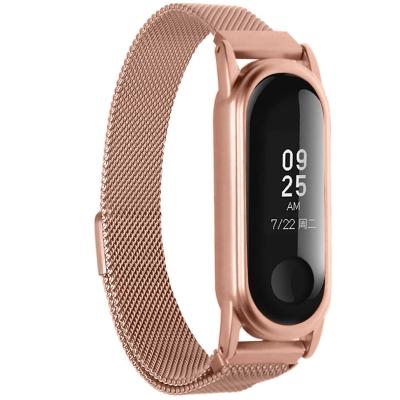 China Flexible Milanese Watch Bands For Xiaomi MI Band 4 MI Band 3 Stainless Steel Magnetic Watch Strap for sale