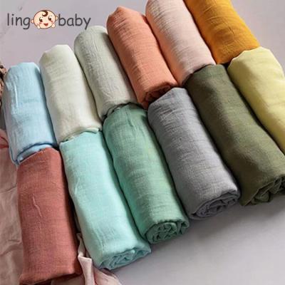 China Solid Color Anti-Static Bamboo Anti-Static Bamboo Newborn Muslin Wrap Newborn Baby Gift Cotton i@home Muslin Baby Wrap Soft Tarp for sale