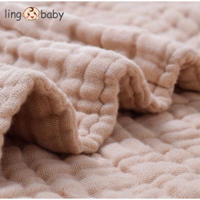 China Super Soft 100 Anti-Static Organic Cotton Muslin 6 Layers Newborn Baby Wrap Sleeping Blanket for sale