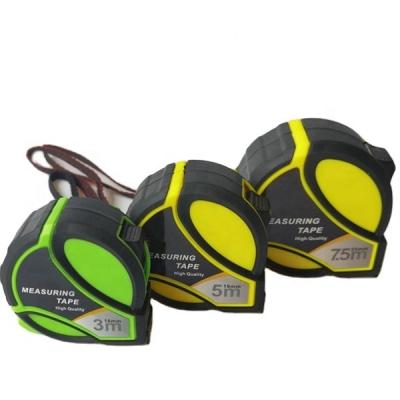 China Retractable Smooth ABS Popular Case With Rubber Coated Retractable Measuring Tape OEM Customized Tape Measure for sale