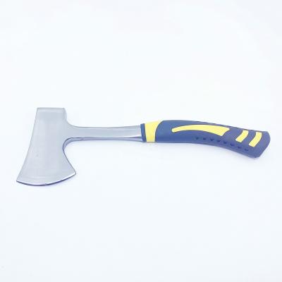 China Outdoor size 600G all steel ax with bending handle and safer and more durable TPR handle for outdoor and throwing activities for sale