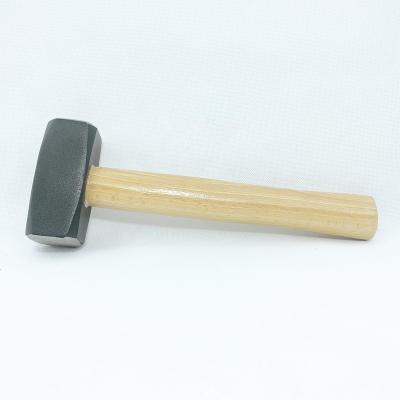 China Club hammer 1000G size club hammer drop forged carbon steel stoning hammer with natural color wooden handle for sale