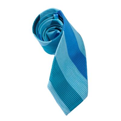 China Hot Selling Mens Woven Silk Draped 100% Pleated Stripe Silk Tie Ties With Good Price for sale