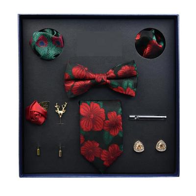 China a set of 9 pcs tie bow tie handkerchief gift box fashion men set for party 146*7*3.5cm (busienss 57.4*2.7*1.3