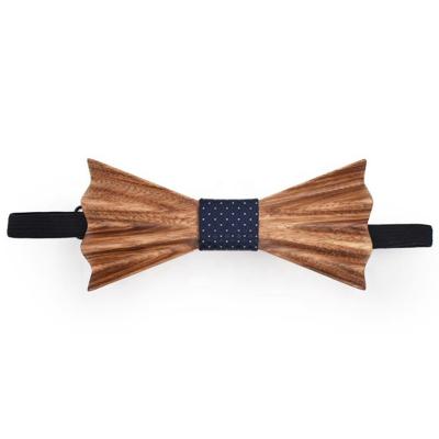 China Fashion High Quality Custom Shape 3d W Adjustable Wooden Bow Tie For Adults for sale