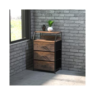 China Customized Rustic Style 5L-335 Foldable Amazon Hot Sale 3 Drawers Tower Multifunctional Home Furniture Cabinet for sale