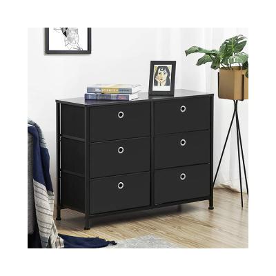 China Adjustable (Height) Customized Modern Home Style 5L-5826L Hot Sale Amazon Black Dressers 6 Drawers Bedroom Furniture for sale