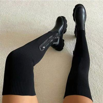 China New Arrival Fashion Boots Women Breathable Thigh High Boots Shoes High Quality Over The Knee Chelsea Boot for sale