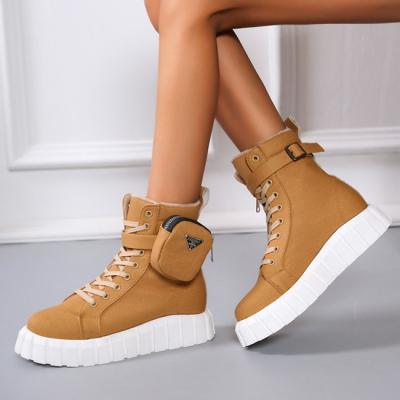 China New Styles Boot Styles Ladies Shoes Winter Boot Lace Up Women's Anti-Slippery Short Ankle Boots For Women for sale