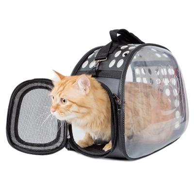 China Breathable Cat Carriers Transparent Foldable Pet Dog Travel SP863 Space Pet Carrier Viable Portable Bag Backpack Carrier Bag for sale