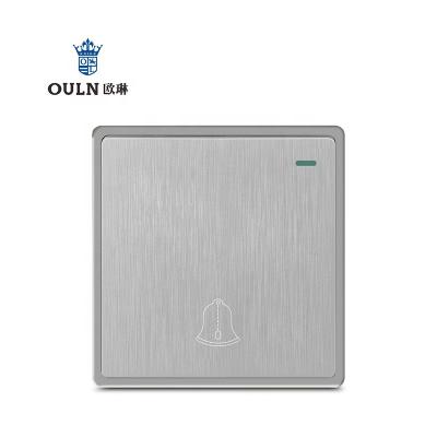 China Q27 1gang 2 Way Residential / General Purpose Switch Panel Silver Customized Wall Switch for sale