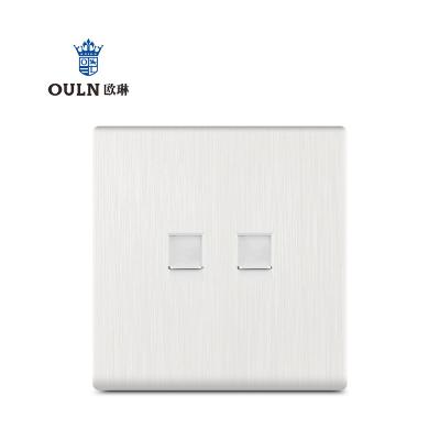 China Morden T42 Vertical Grain Computer Wall Dual Pearl White Electric Switch for sale