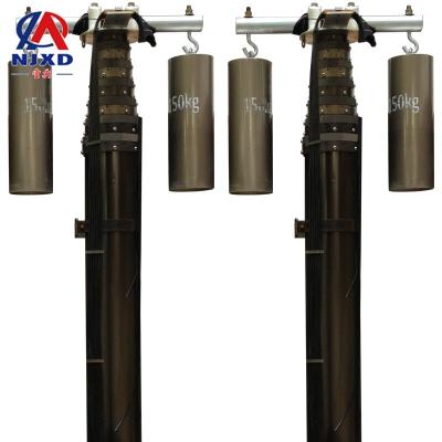 China Military vehicle\emergency command\surveillance\etc hot sale 1m XD592 at 30m 1kg to 500kg vehicle mounted pneumatic telescopic mast for weather station for sale