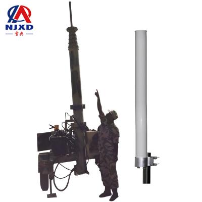 China Military vehicle\emergency commands\surveillance\etc hot sale 1m 20m 1kg Vertical 50kg Mounted Manual Winch Telescopic Mast For Radio Antenna for sale