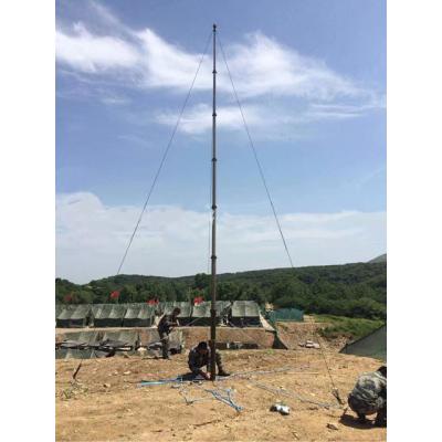 China Telescopic Military Emergency /Lighting 12m Hand Winch Mast for sale