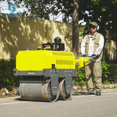 Китай OEM Walking Behind Compactor Roller с дизельным двигателем с воздушным охлаждением и вибрацией гидравлических двойных барабанов продается