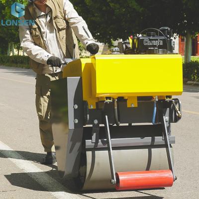 China Travel Speed 0-5km/h Small Walk Behind Single Wheel Road Roller Machine with Hydraulic Transmission and Drive Type for sale