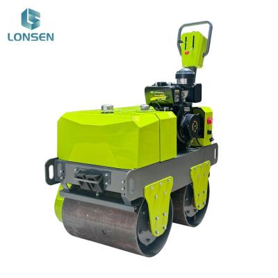 Cina 25KN Exciting Force Handheld Double Drum Road Roller Machine per una compattazione stradale rapida e accurata in vendita