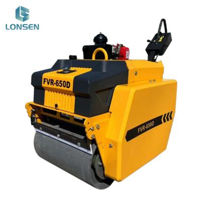 China Hydraulic Double Drums Vibration Walk Behind Road Roller for Engineering Plastic Water Tank and Oil Tank for sale