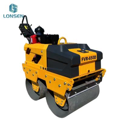 China 450mm Drum Diameter and Atos Hydraulic Valve Combination VR650 Walk Behind Double Drum Road Roller Machine for sale