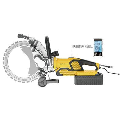 China 400mm Blade Size Cutting Quickly DC8400 Lithium Battery Powered Concrete Wall Ring Saw 290mm Depth Wall Saw for sale