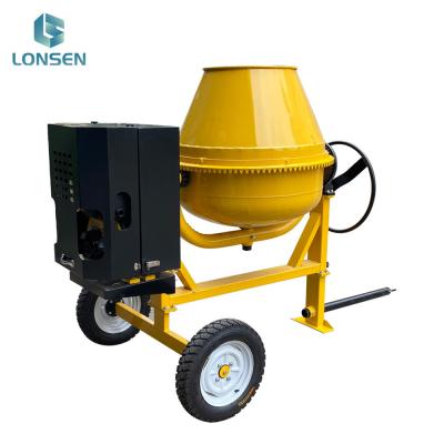 China Certificado CE/ISO9001 Mixer móvel de concreto 350L 400L 500L com 2 rodas e 3kw de potência à venda