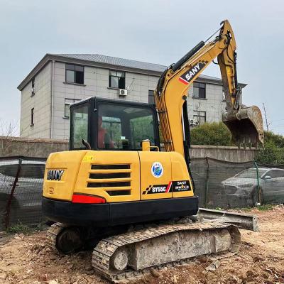 China Sy55 Sy55C Used Sany Excavators 5ton Used Mini Excavator Diggers for sale