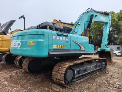 China Excavadora de excavadora 35 T 36100kg Kobelco Sk350 Equipo de retroexcavadora pesado usado en venta