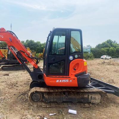 Китай KX155 Использованные экскаваторы Kubota резиновые с треском Средний Эксплуатационный экскаватор Digger 48.3kw продается