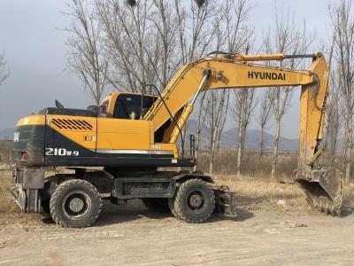 China 210W-9 Räder Gebraucht Hyundai Bagger 21 Tonnen Zweithandbagger Erdbewegungsbagger zu verkaufen