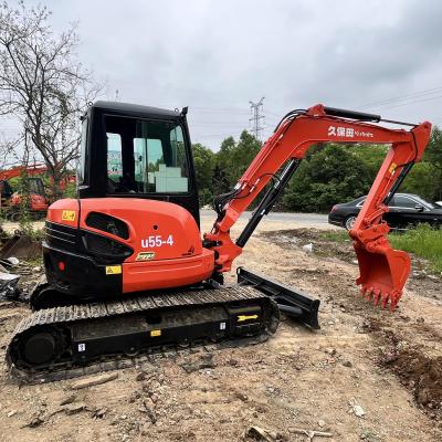 China Japón U55 original Excavadoras usadas Kubota Excavadora Kubota con neumáticos de goma en venta