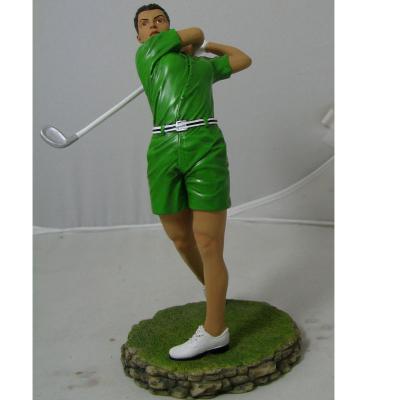 China Europe Factory Resin Golf Sportsman Figure Model High Quality Anime Action Figure for sale