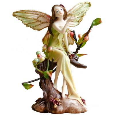 China OEM/ODM Arts and Crafts Global Home Office Decoration Customized Creative Gift Beautiful Forest Fairy Angel Resin Figure for sale