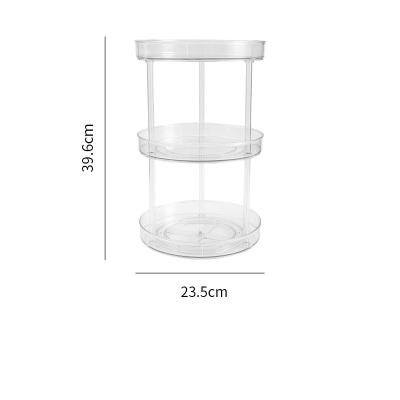 China Clear Food Sustainable Plastic Box Turntable Spice Rack, Countertop Rotating Organization, Stackable Round for sale