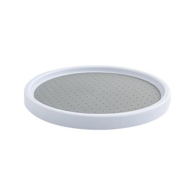 China 2021 Best Selling Viable Round Food Turntable Box Anti Slip PP Plastic TPR Single Layer Kitchen Utensils for sale