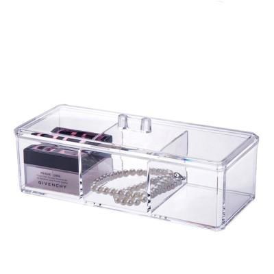 China Viable Popular Hot Selling Multifunctional Large Capacity Drawer Makeup Storage Box Rectangular Makeup Rack for sale