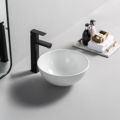 China Modern Luxury Countertop Wash Deep Hand Down No Hole Round Shape Bathroom Sink Washbasin Support OED ODM for sale