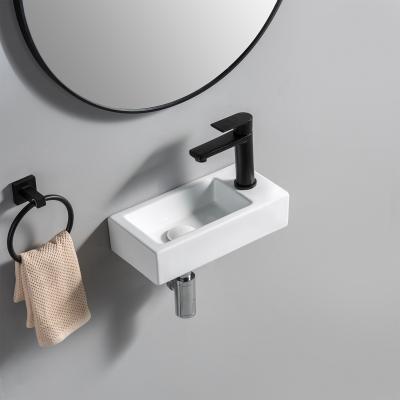 China Hot Sale Modern Style Modern Wall-hung Small Size Ceramic Hand Wash Basin With Export Standard for sale