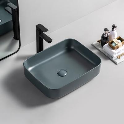 China Modern Elegance Matte Wash Basins Popular Kind Of Shape Table Top Art Basin Washsink For Hotel And Apartment for sale