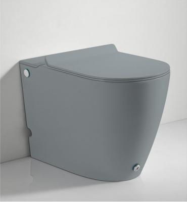 China Double-Flow Modern Design Matte Color Siphonic Floor Mount Toilet With UF Lid for sale