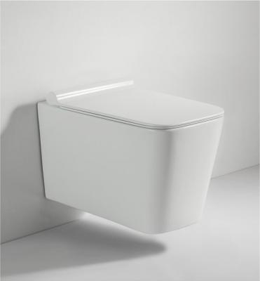 China Factory Direct Sale Double-Flow Wall-Hung Toilet P-trap Rimless Toilet With Concealed Water Tank for sale