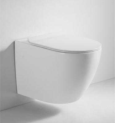 China Luxury High Quality Double-Flow Toilet Hotel Washroom WC P-Trap Wall-Hung Toilet for sale