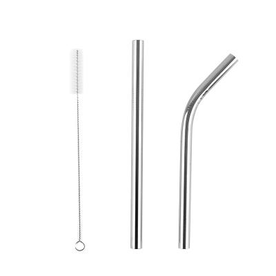 China Amazon Sustainable Hot Selling 304 Stainless Steel Reusable Drinking Straws Set With Brush for sale